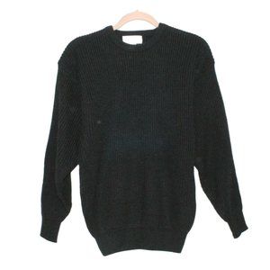 Chapel Hill Black Crew Neck Pullover Acrylic Sweater Size L